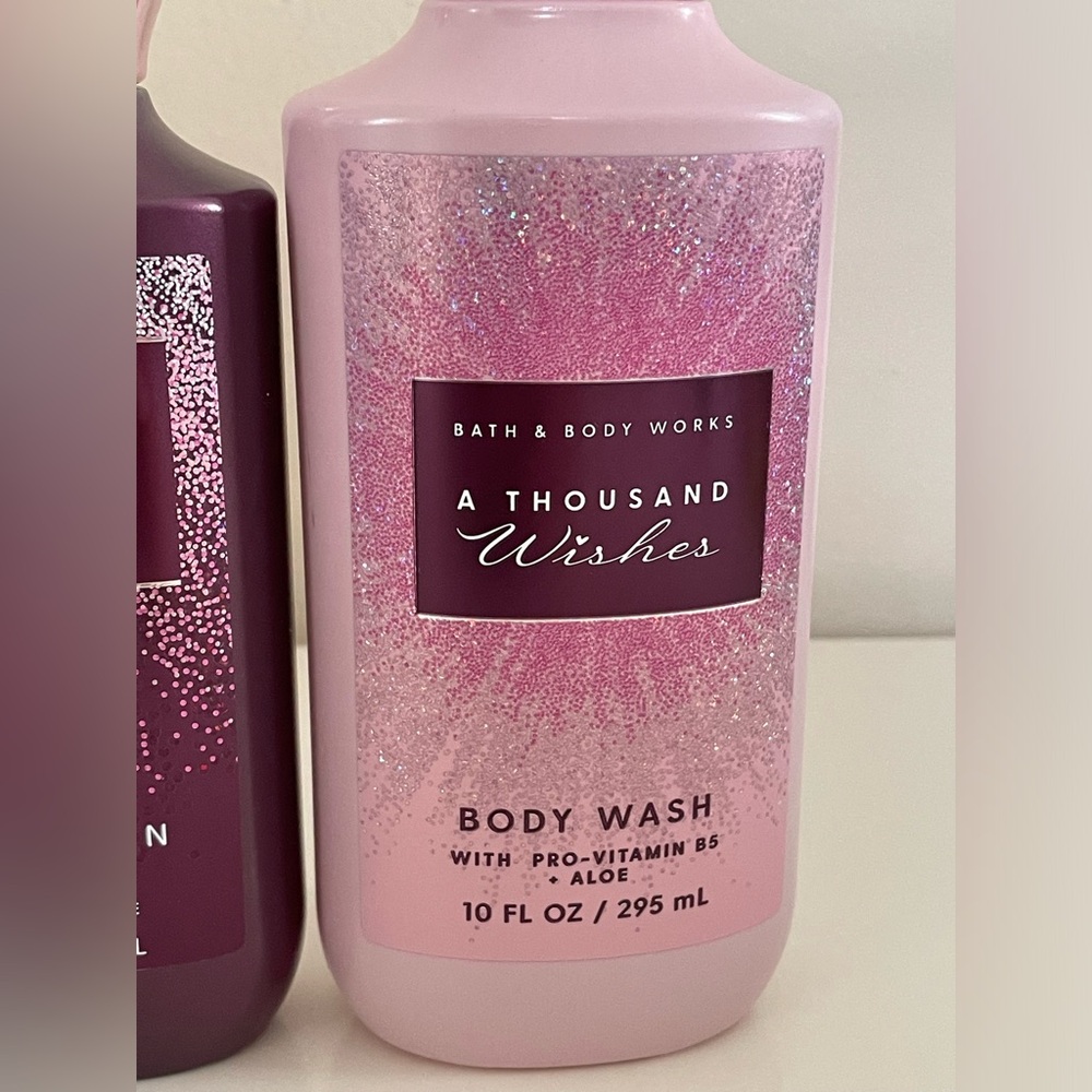 Bath & Body Works A Thousand Wishes Body Wash & Lotion Full Size Set with Tote - Picture 8 of 11